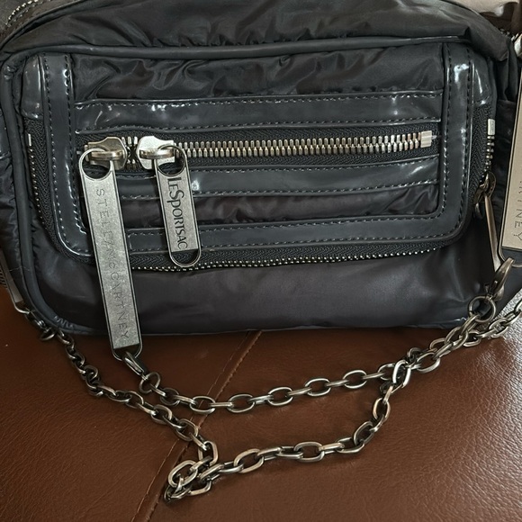 Stella McCartney LeSportsac mini grey nylon shoulder bag - Picture 2 of 8